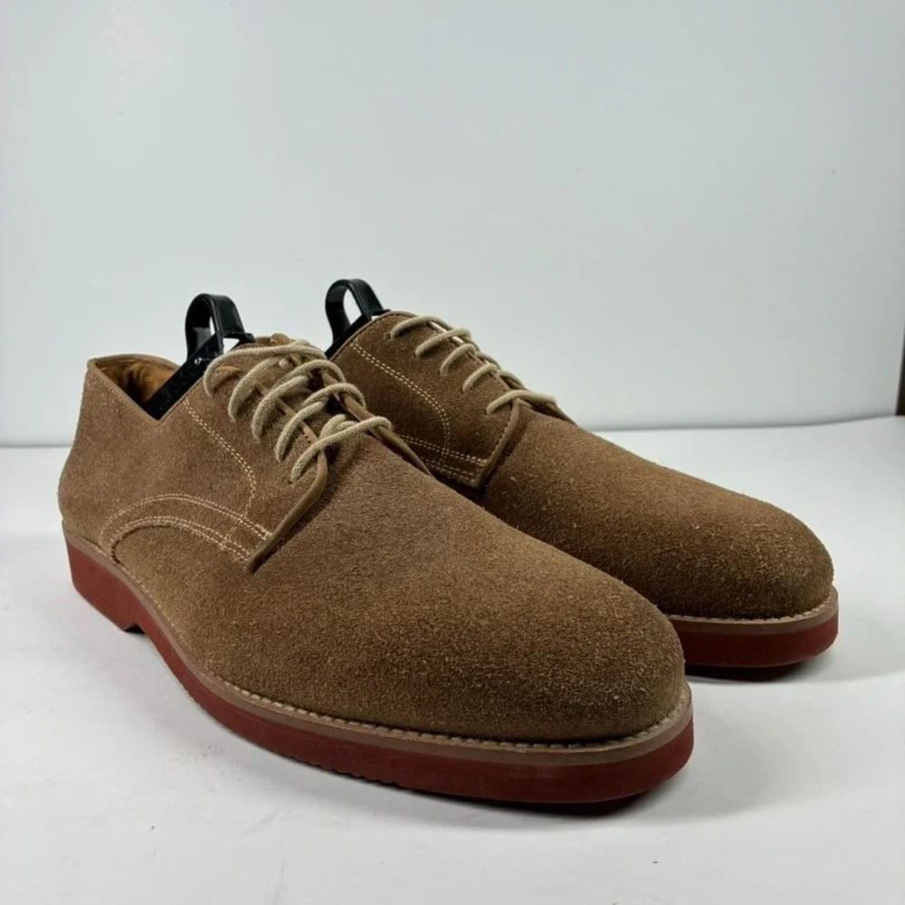 Orvis 06L0 Men's US 11.5 Dirty Buck Tan Brown Suede Derby Oxfords Shoes Brazil